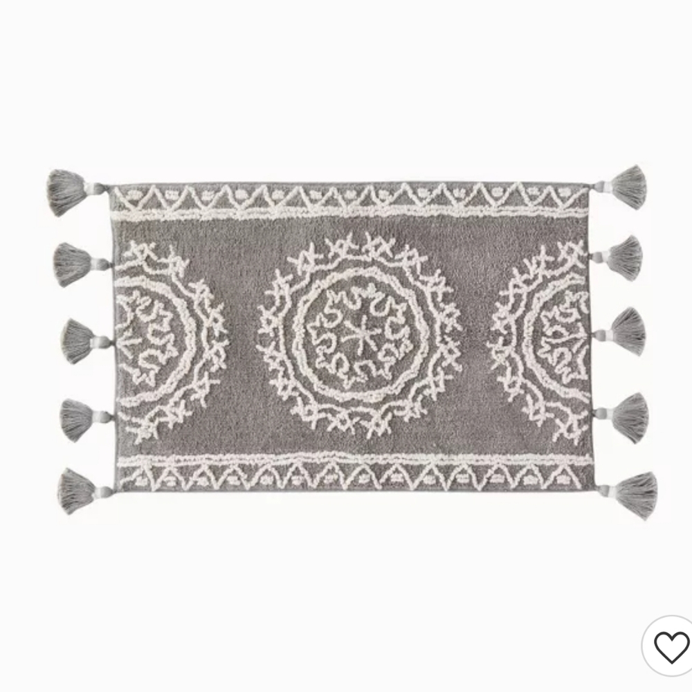 Medallia Bath Rug Gray - SKL Home